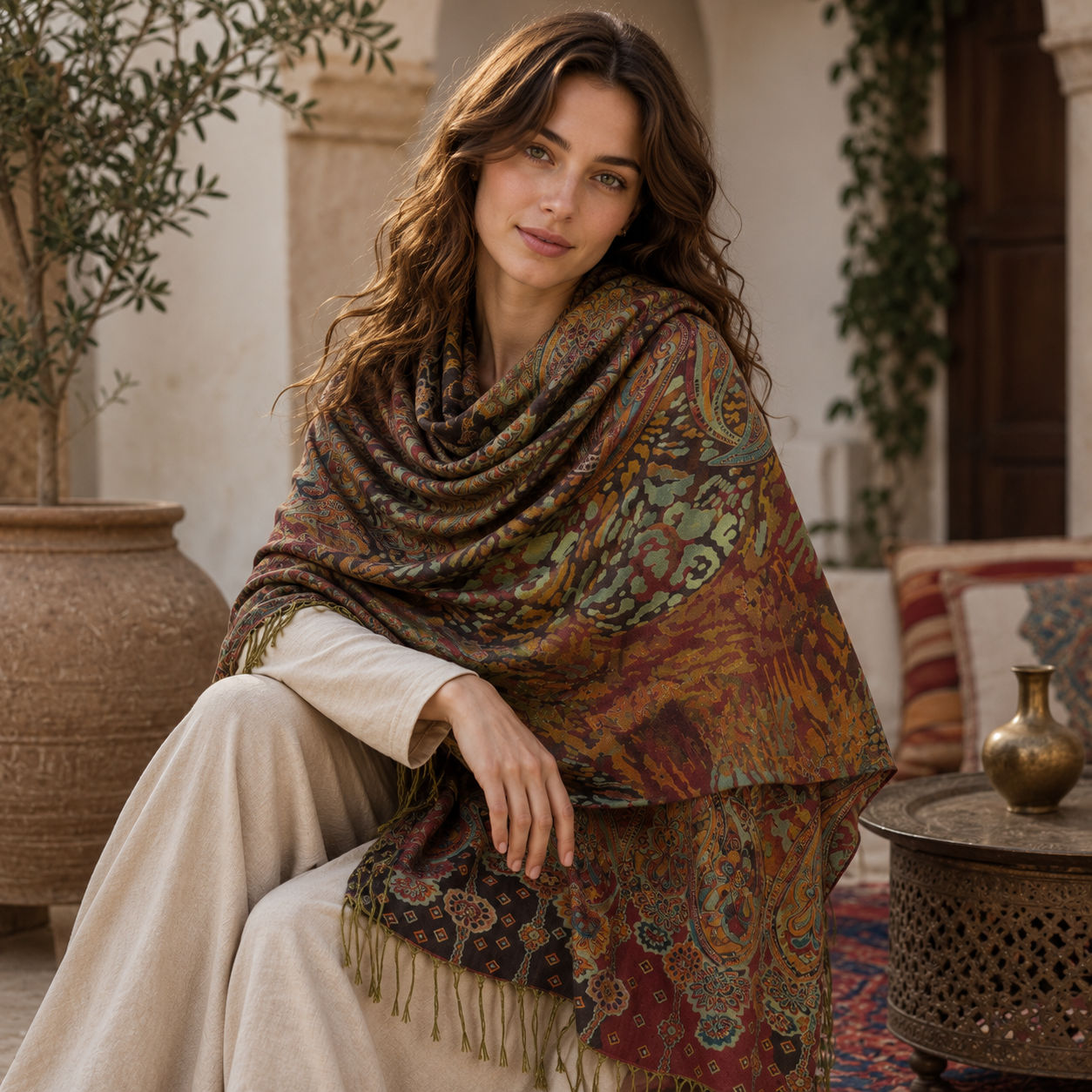 Multi Animal Pattern Stole